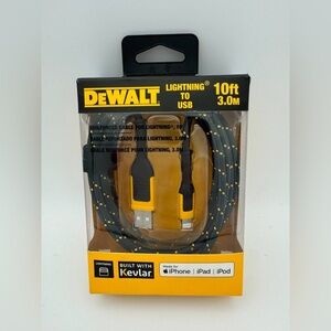 Dewalt DXMA1311326 USB Charging Lightning Cable For iPhone / iPad / iPod (10ft)